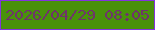 文字の大きさ：2、枠の色：8334de、背景の色：49920a、文字の色：6f346a 無料ブログパーツのブログ時計