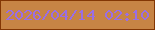 文字の大きさ：4、枠の色：833604、背景の色：c78445、文字の色：9a6ee5 無料ブログパーツのブログ時計