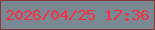 文字の大きさ：2、枠の色：83383a、背景の色：7a8893、文字の色：f82e41 無料ブログパーツのブログ時計