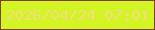 文字の大きさ：5、枠の色：833f06、背景の色：d4f525、文字の色：f2dc7b 無料ブログパーツのブログ時計