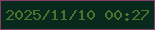 文字の大きさ：1、枠の色：833f69、背景の色：072a1c、文字の色：4d722d 無料ブログパーツのブログ時計