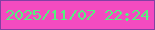 文字の大きさ：5、枠の色：833fa3、背景の色：f34bc0、文字の色：56f07f 無料ブログパーツのブログ時計