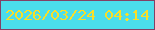 文字の大きさ：4、枠の色：834065、背景の色：4bddeb、文字の色：f8df28 無料ブログパーツのブログ時計