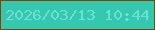 文字の大きさ：2、枠の色：834107、背景の色：34c8af、文字の色：6fddd8 無料ブログパーツのブログ時計