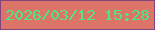 文字の大きさ：5、枠の色：83437e、背景の色：dd746a、文字の色：4be97f 無料ブログパーツのブログ時計