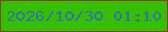 文字の大きさ：2、枠の色：83441d、背景の色：35bf00、文字の色：3471b4 無料ブログパーツのブログ時計