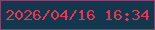 文字の大きさ：4、枠の色：834574、背景の色：12384e、文字の色：eb3556 無料ブログパーツのブログ時計