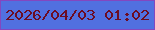 文字の大きさ：3、枠の色：8347c0、背景の色：5170e0、文字の色：6c0c23 無料ブログパーツのブログ時計