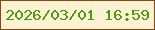 文字の大きさ：2、枠の色：834b0f、背景の色：fdf1d3、文字の色：499a15 無料ブログパーツのブログ時計