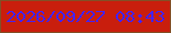文字の大きさ：4、枠の色：834f26、背景の色：c91e0d、文字の色：4722f3 無料ブログパーツのブログ時計