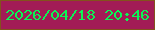 文字の大きさ：4、枠の色：83521d、背景の色：a21c56、文字の色：0af555 無料ブログパーツのブログ時計