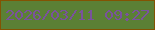 文字の大きさ：2、枠の色：835302、背景の色：5b8035、文字の色：7a529d 無料ブログパーツのブログ時計