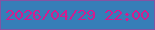 文字の大きさ：2、枠の色：8353a3、背景の色：367eb8、文字の色：d21d8f 無料ブログパーツのブログ時計