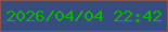 文字の大きさ：1、枠の色：83554d、背景の色：374d80、文字の色：0eb407 無料ブログパーツのブログ時計