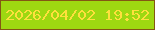 文字の大きさ：3、枠の色：835713、背景の色：9ed811、文字の色：fee03d 無料ブログパーツのブログ時計