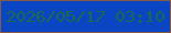 文字の大きさ：3、枠の色：835a45、背景の色：0a46c4、文字の色：1d694d 無料ブログパーツのブログ時計