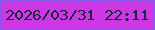 文字の大きさ：4、枠の色：835aec、背景の色：cc39e4、文字の色：1d263f 無料ブログパーツのブログ時計