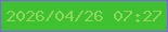 文字の大きさ：5、枠の色：835df4、背景の色：3fc132、文字の色：8dd65d 無料ブログパーツのブログ時計