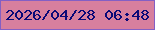 文字の大きさ：3、枠の色：835fc4、背景の色：d77f9e、文字の色：090877 無料ブログパーツのブログ時計