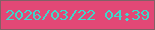 文字の大きさ：5、枠の色：836066、背景の色：e24876、文字の色：3dd8ca 無料ブログパーツのブログ時計