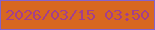 文字の大きさ：2、枠の色：8362cc、背景の色：d76720、文字の色：a33f8d 無料ブログパーツのブログ時計