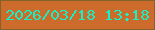文字の大きさ：1、枠の色：836428、背景の色：cd6b2c、文字の色：15f1c5 無料ブログパーツのブログ時計