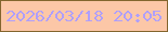 文字の大きさ：3、枠の色：83652e、背景の色：fcc7a7、文字の色：af9ffe 無料ブログパーツのブログ時計