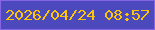 文字の大きさ：3、枠の色：8365e5、背景の色：4c49bc、文字の色：fdc605 無料ブログパーツのブログ時計
