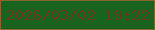 文字の大きさ：5、枠の色：83672f、背景の色：19631e、文字の色：603c1e 無料ブログパーツのブログ時計