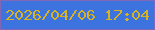 文字の大きさ：2、枠の色：8367b7、背景の色：3c73df、文字の色：d7b323 無料ブログパーツのブログ時計