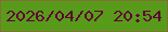 文字の大きさ：1、枠の色：836f37、背景の色：589b1a、文字の色：5f0235 無料ブログパーツのブログ時計