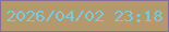 文字の大きさ：5、枠の色：837093、背景の色：b4996e、文字の色：7bc9da 無料ブログパーツのブログ時計