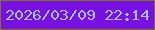 文字の大きさ：3、枠の色：837318、背景の色：7810e6、文字の色：a2c3d5 無料ブログパーツのブログ時計