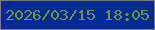 文字の大きさ：2、枠の色：83757d、背景の色：012b94、文字の色：709834 無料ブログパーツのブログ時計