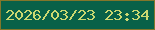 文字の大きさ：5、枠の色：83762a、背景の色：086148、文字の色：cbd871 無料ブログパーツのブログ時計