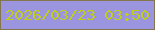 文字の大きさ：4、枠の色：83764c、背景の色：9a95de、文字の色：c1ce19 無料ブログパーツのブログ時計