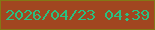 文字の大きさ：2、枠の色：837815、背景の色：a14620、文字の色：2ac081 無料ブログパーツのブログ時計