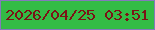 文字の大きさ：3、枠の色：837abb、背景の色：33bc45、文字の色：7b1316 無料ブログパーツのブログ時計