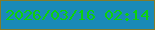 文字の大きさ：2、枠の色：837b2a、背景の色：1a8ab7、文字の色：0dd20b 無料ブログパーツのブログ時計