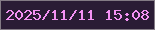 文字の大きさ：3、枠の色：837b85、背景の色：2a1c35、文字の色：f492f4 無料ブログパーツのブログ時計