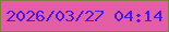 文字の大きさ：5、枠の色：837c40、背景の色：e45da7、文字の色：4b19d7 無料ブログパーツのブログ時計