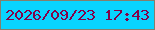 文字の大きさ：2、枠の色：837f6d、背景の色：08d4ff、文字の色：820249 無料ブログパーツのブログ時計