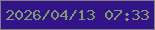 文字の大きさ：2、枠の色：837f80、背景の色：331488、文字の色：809b70 無料ブログパーツのブログ時計