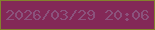 文字の大きさ：1、枠の色：83812c、背景の色：832857、文字の色：8b527c 無料ブログパーツのブログ時計