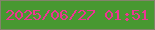 文字の大きさ：1、枠の色：83836b、背景の色：489831、文字の色：ec3592 無料ブログパーツのブログ時計
