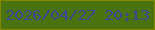 文字の大きさ：4、枠の色：838800、背景の色：4a730f、文字の色：3a4894 無料ブログパーツのブログ時計