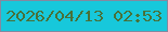文字の大きさ：5、枠の色：8389a0、背景の色：17c8db、文字の色：487139 無料ブログパーツのブログ時計