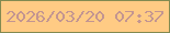 文字の大きさ：5、枠の色：838a51、背景の色：ffcb84、文字の色：c39591 無料ブログパーツのブログ時計
