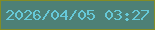 文字の大きさ：3、枠の色：838c25、背景の色：4d8076、文字の色：66c9d8 無料ブログパーツのブログ時計