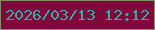 文字の大きさ：1、枠の色：838e62、背景の色：81083d、文字の色：38aa9f 無料ブログパーツのブログ時計